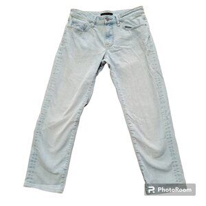 Uniqlo Get Him Jeans Light Wash Skinny Tapered Low Rise Ultra Stretch Denim Mens